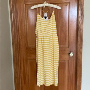 J.Crew yellow and white striped dress size 4